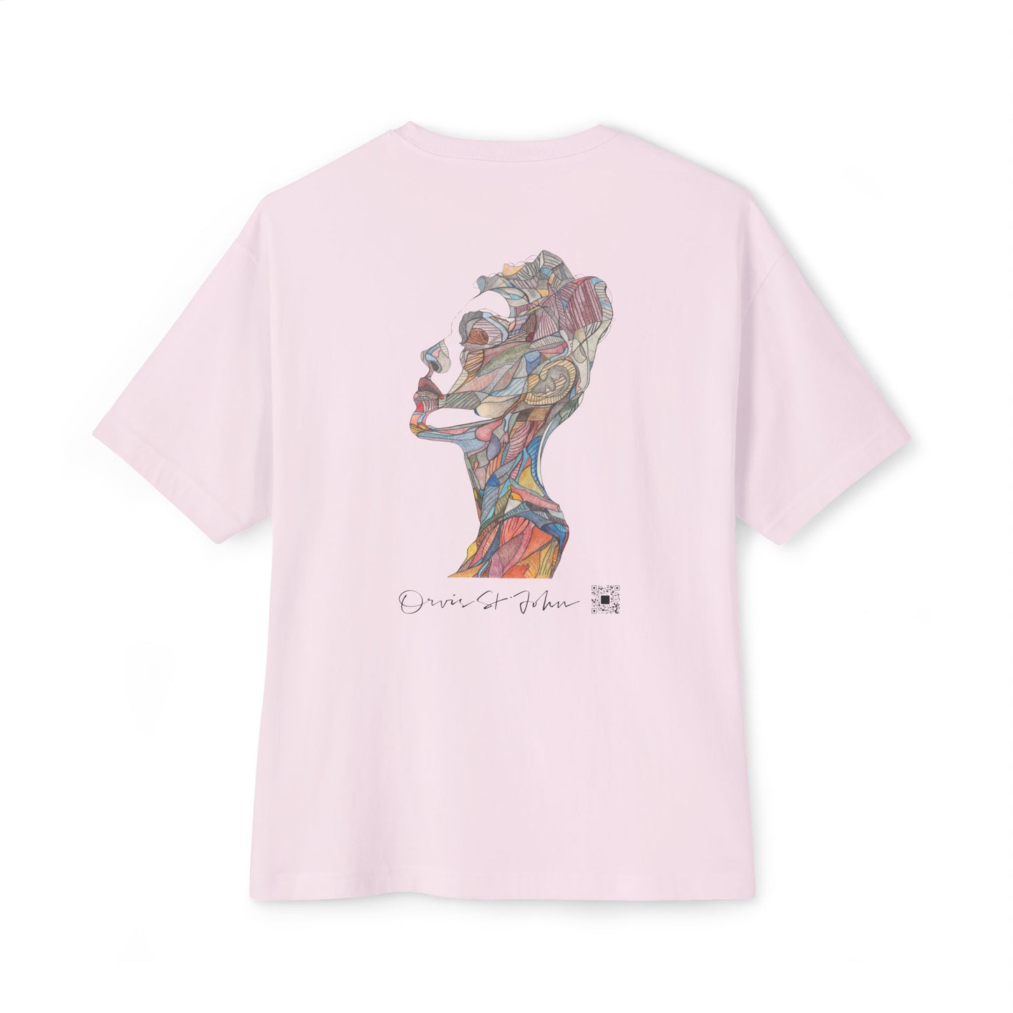 "Gem" Abstract Art Unisex Oversized Boxy T-Shirt - Premium Heavyweight Cotton Tee