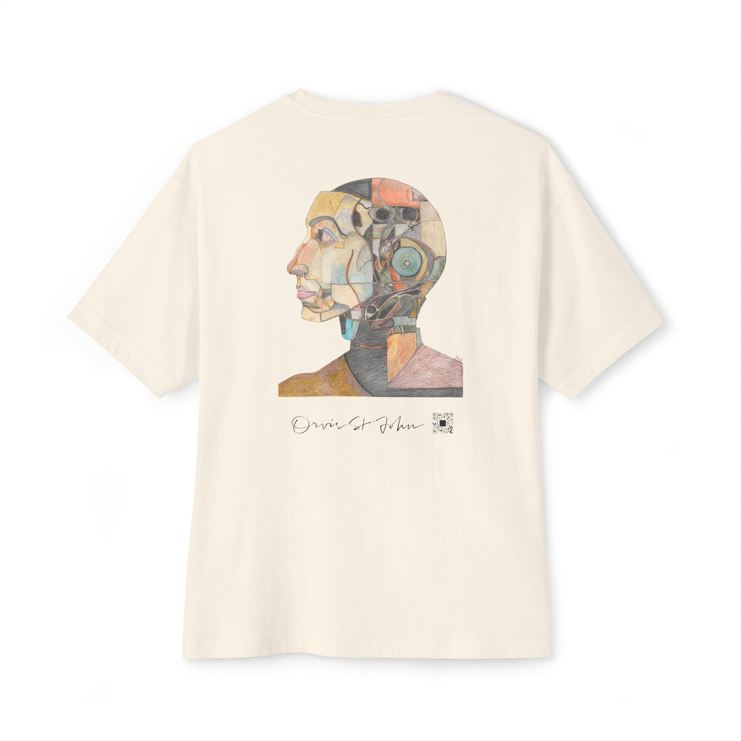 Unisex Oversized Boxy Graphic T-Shirt — „Modified human“ von Orvis St. John