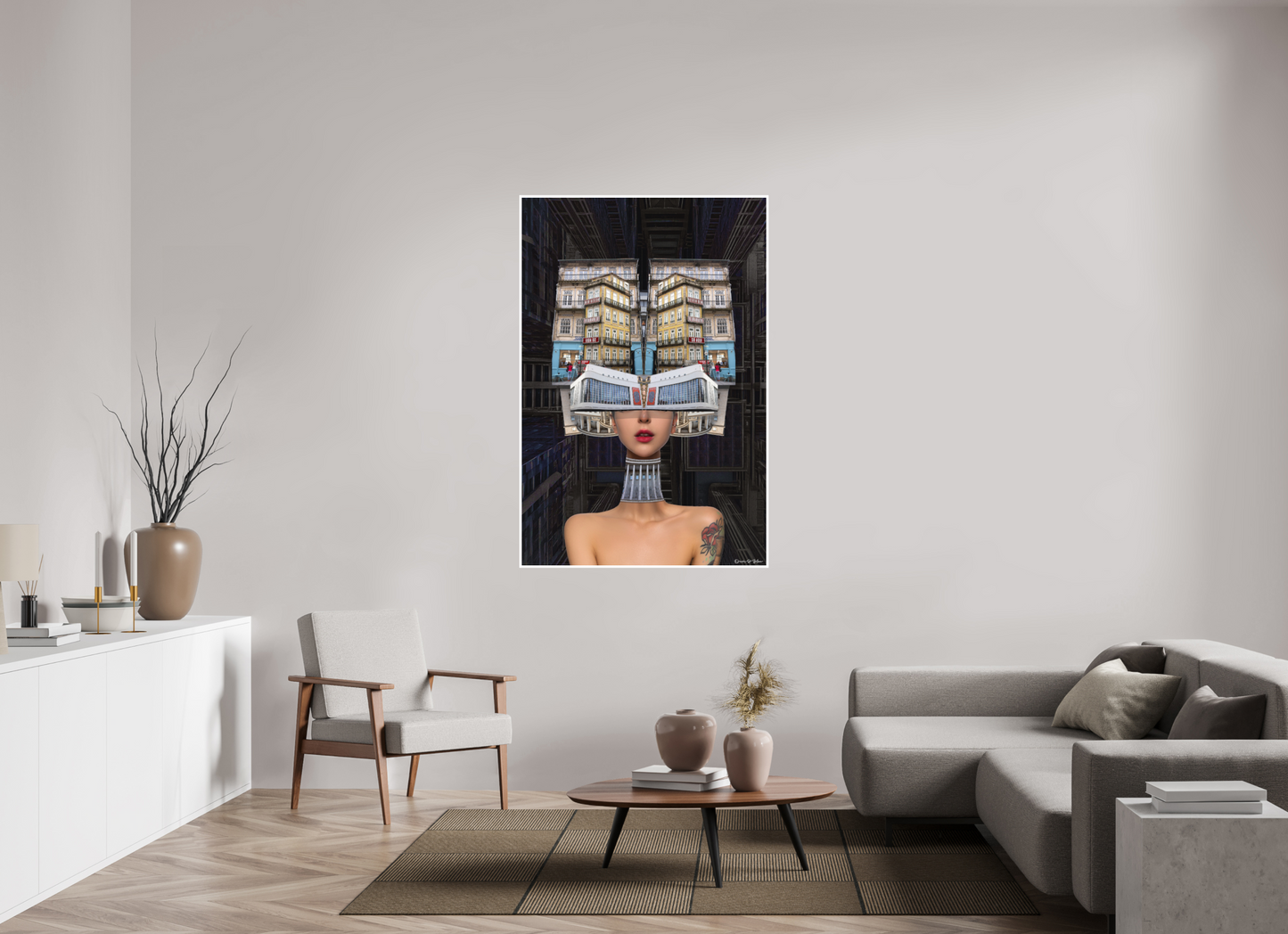 100 x 150,5 cm, Fine Art Print - Hahnemühle Photo Rag - 1 cm Border Miss Porto Fine Art Print - Hahnemühle Photo Rag (City Girls Series)