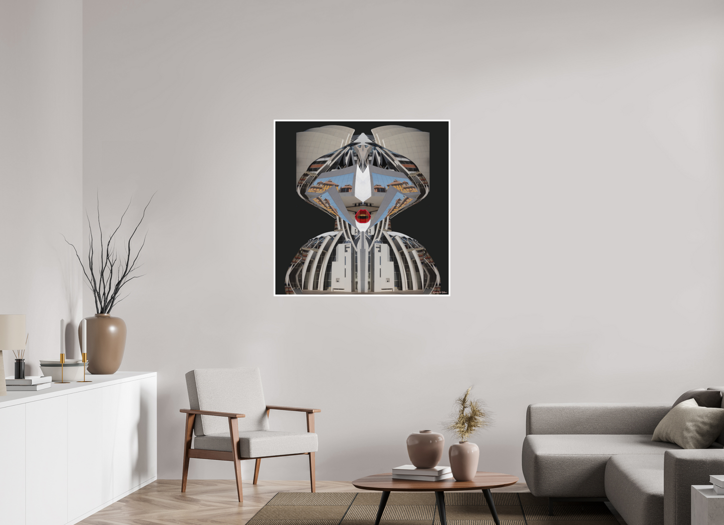 100 x 100 cm, Fine Art Print - Hahnemühle Photo Rag - 1 cm Border Fine Art Print "The Bishop of Rome" — Orvis St. John (Building Portraits)
