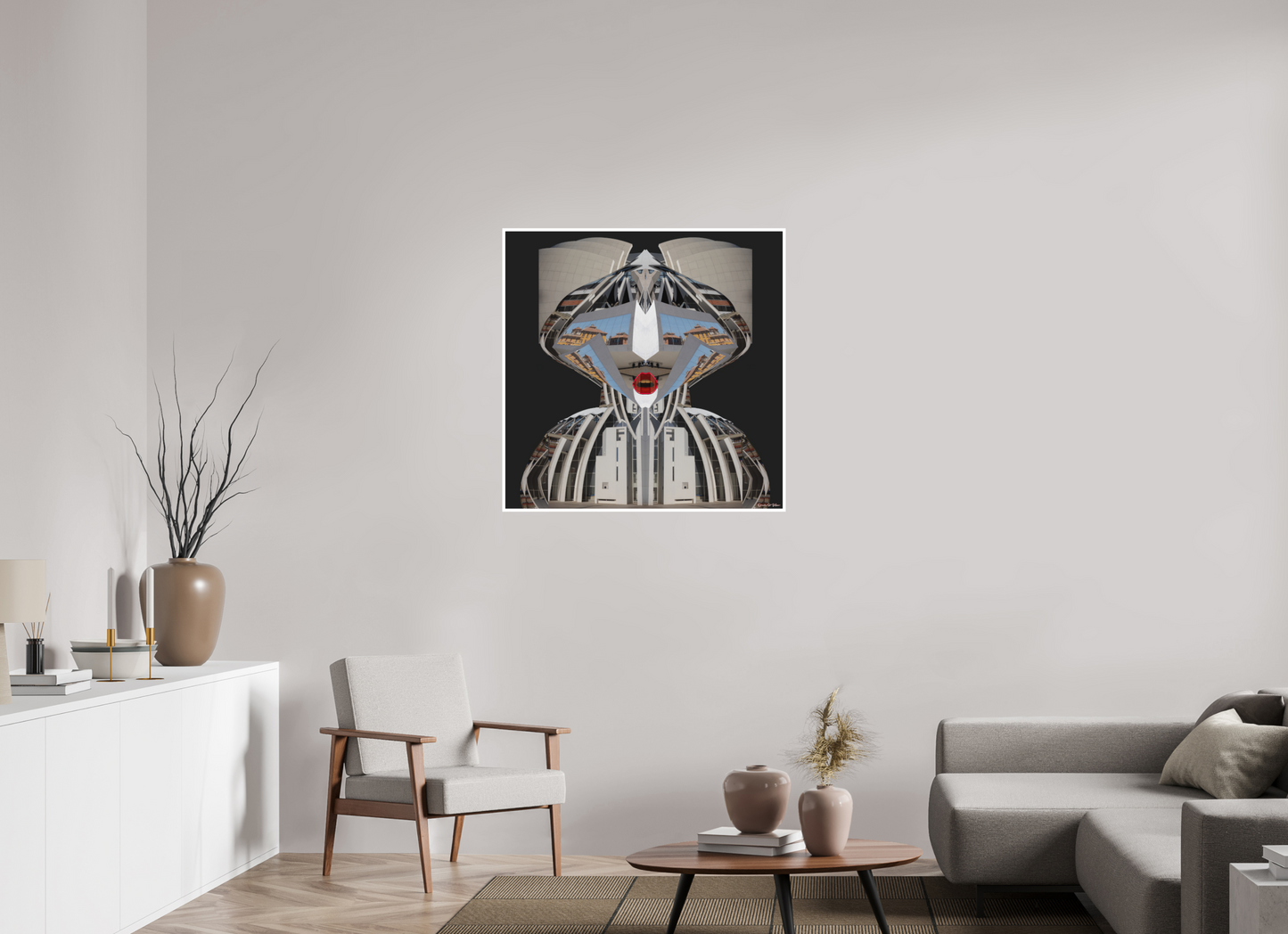 90 x 90 cm, Fine Art Print - Hahnemühle Photo Rag - 1 cm Border Fine Art Print "The Bishop of Rome" — Orvis St. John (Building Portraits)