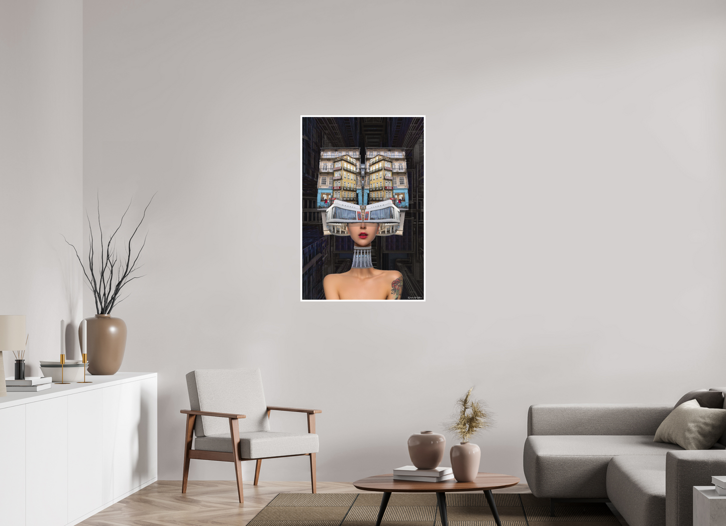 70 x 105,3 cm, Fine Art Print - Hahnemühle Photo Rag - 1 cm Border Miss Porto Fine Art Print - Hahnemühle Photo Rag (City Girls Series)