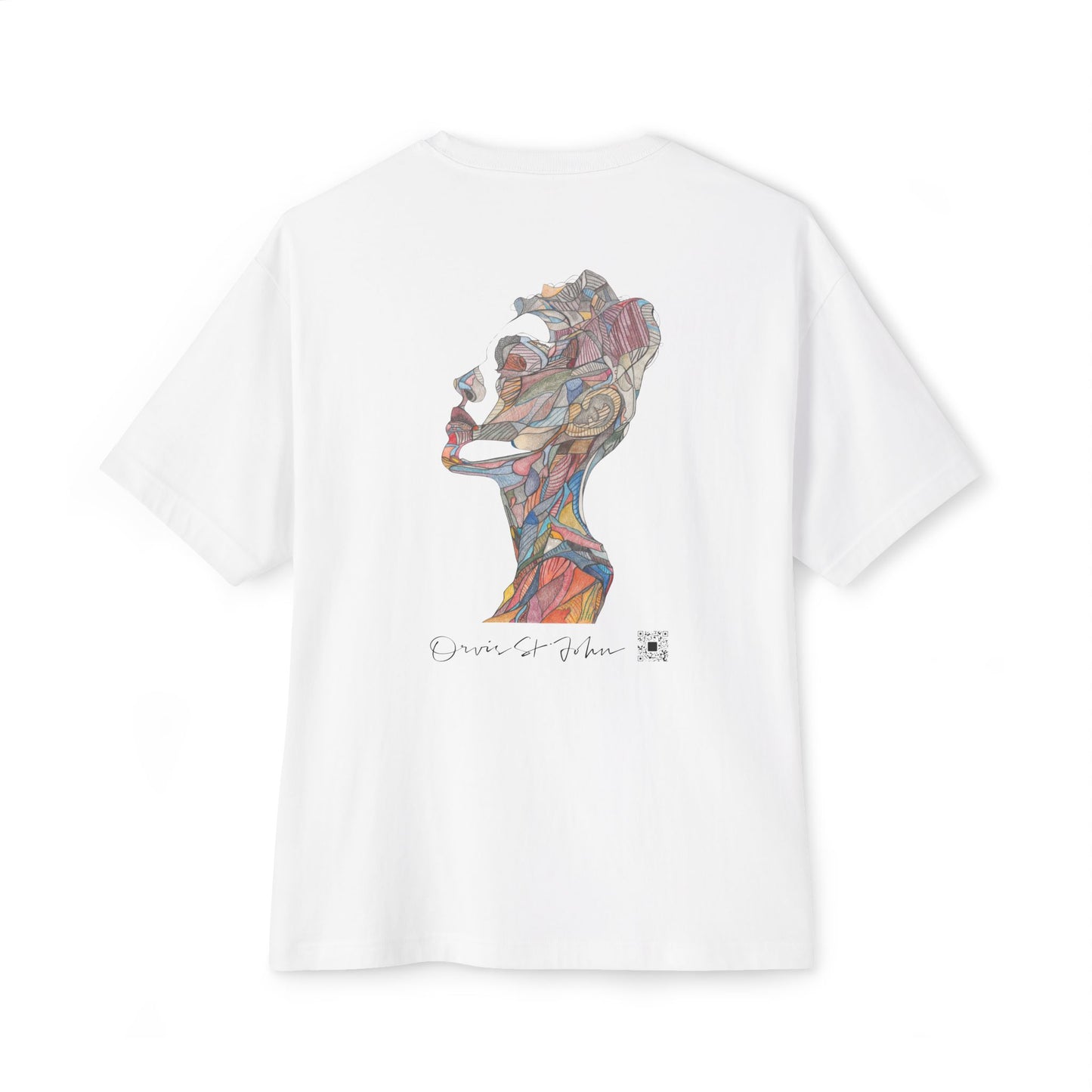 "Gem" Abstract Art Unisex Oversized Boxy T-Shirt - Premium Heavyweight Cotton Tee
