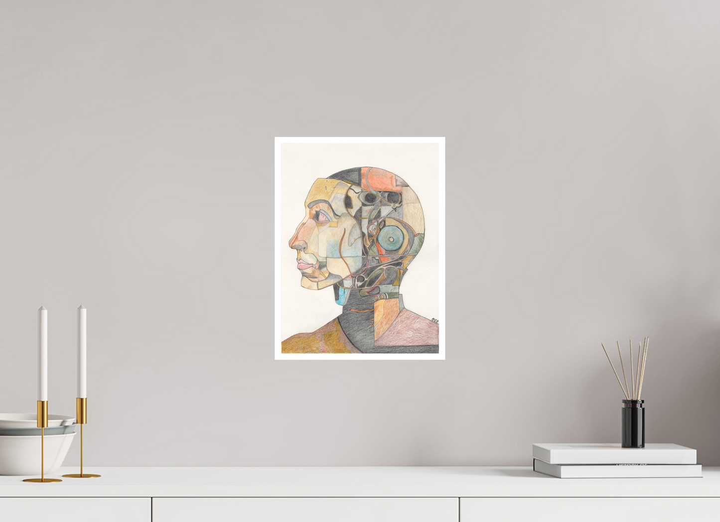 25 x 33,3 cm, Fine Art Print - Hahnemühle Photo Rag - 1 cm Border Modified Human – Limited Edition Fine Art Print