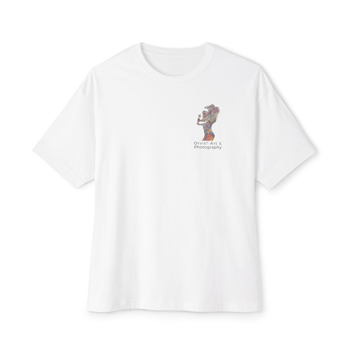 "Gem" Abstract Art Unisex Oversized Boxy T-Shirt - Premium Heavyweight Cotton Tee