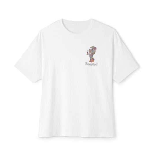 "Gem" Abstract Art Unisex Oversized Boxy T-Shirt - Premium Heavyweight Cotton Tee