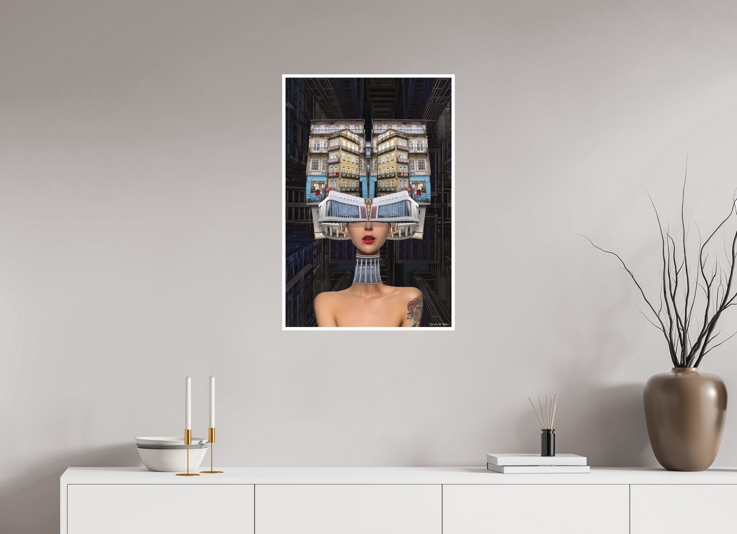 50 x 75,2 cm, Fine Art Print - Hahnemühle Photo Rag - 1 cm Border Miss Porto Fine Art Print - Hahnemühle Photo Rag (City Girls Series)