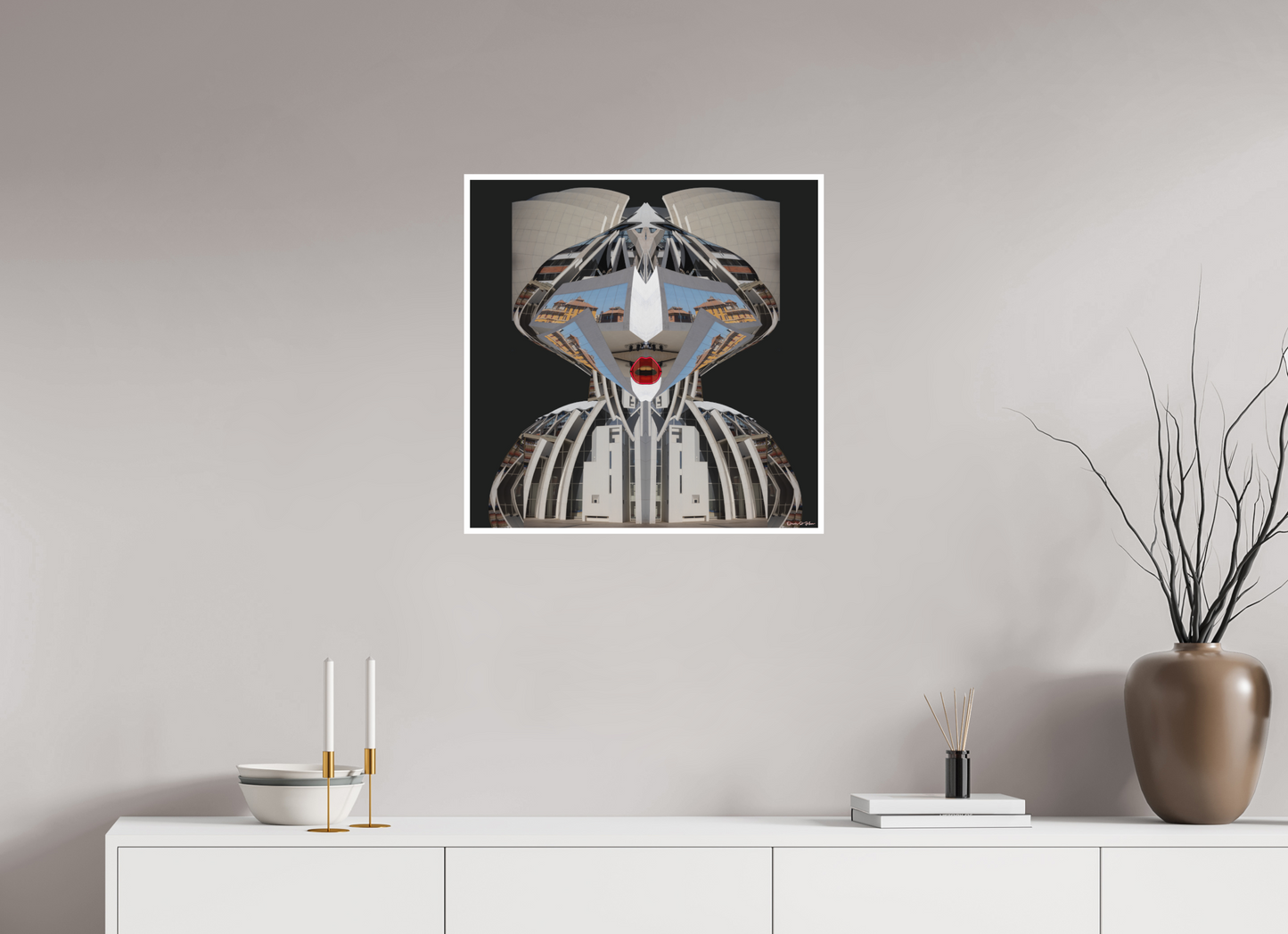 60 x 60 cm, Fine Art Print - Hahnemühle Photo Rag - 1 cm Border Fine Art Print "The Bishop of Rome" — Orvis St. John (Building Portraits)
