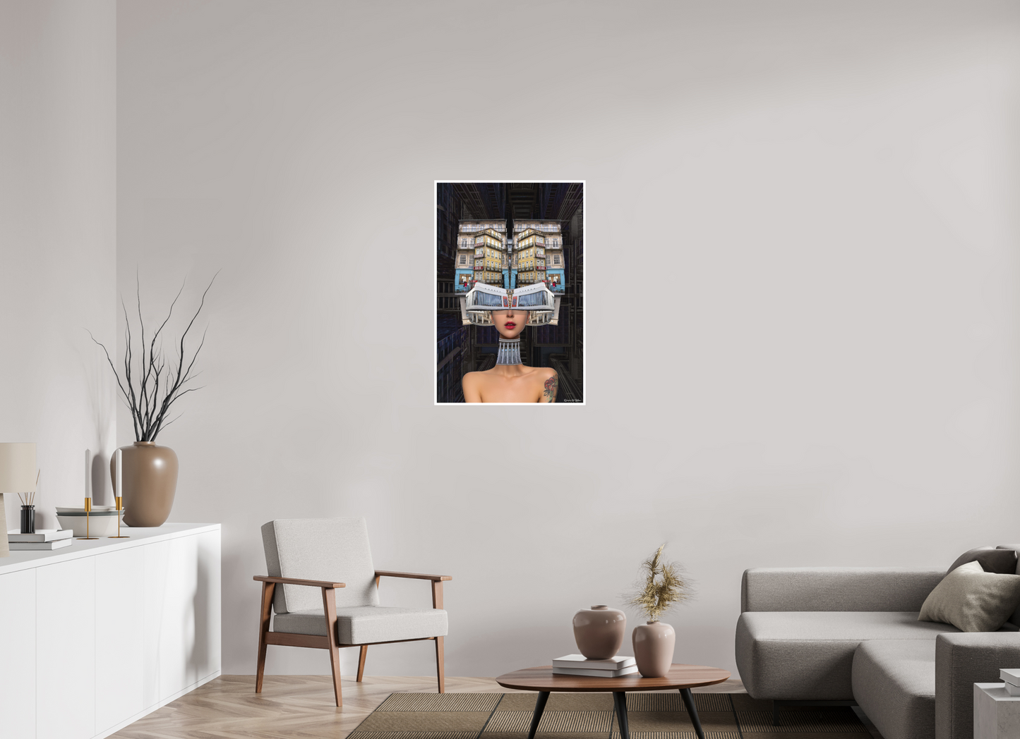 60 x 90,3 cm, Fine Art Print - Hahnemühle Photo Rag - 1 cm Border Miss Porto Fine Art Print - Hahnemühle Photo Rag (City Girls Series)
