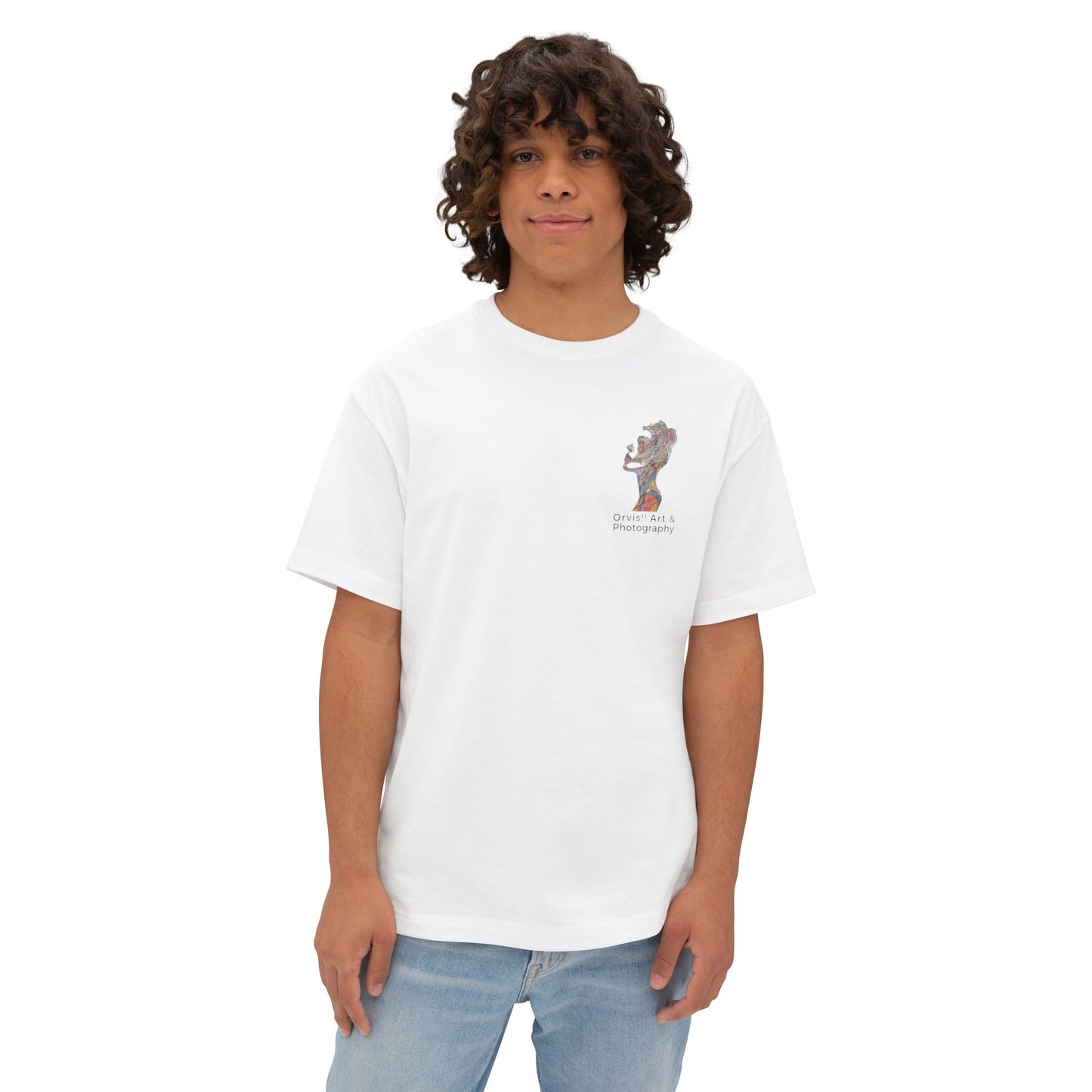 "Gem" Abstract Art Unisex Oversized Boxy T-Shirt - Premium Heavyweight Cotton Tee