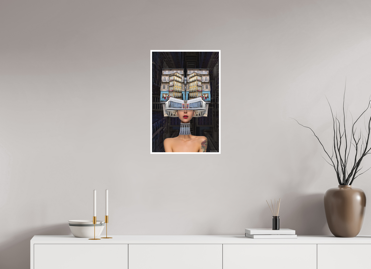 40 x 60,2 cm, Fine Art Print - Hahnemühle Photo Rag - 1 cm Border Miss Porto Fine Art Print - Hahnemühle Photo Rag (City Girls Series)