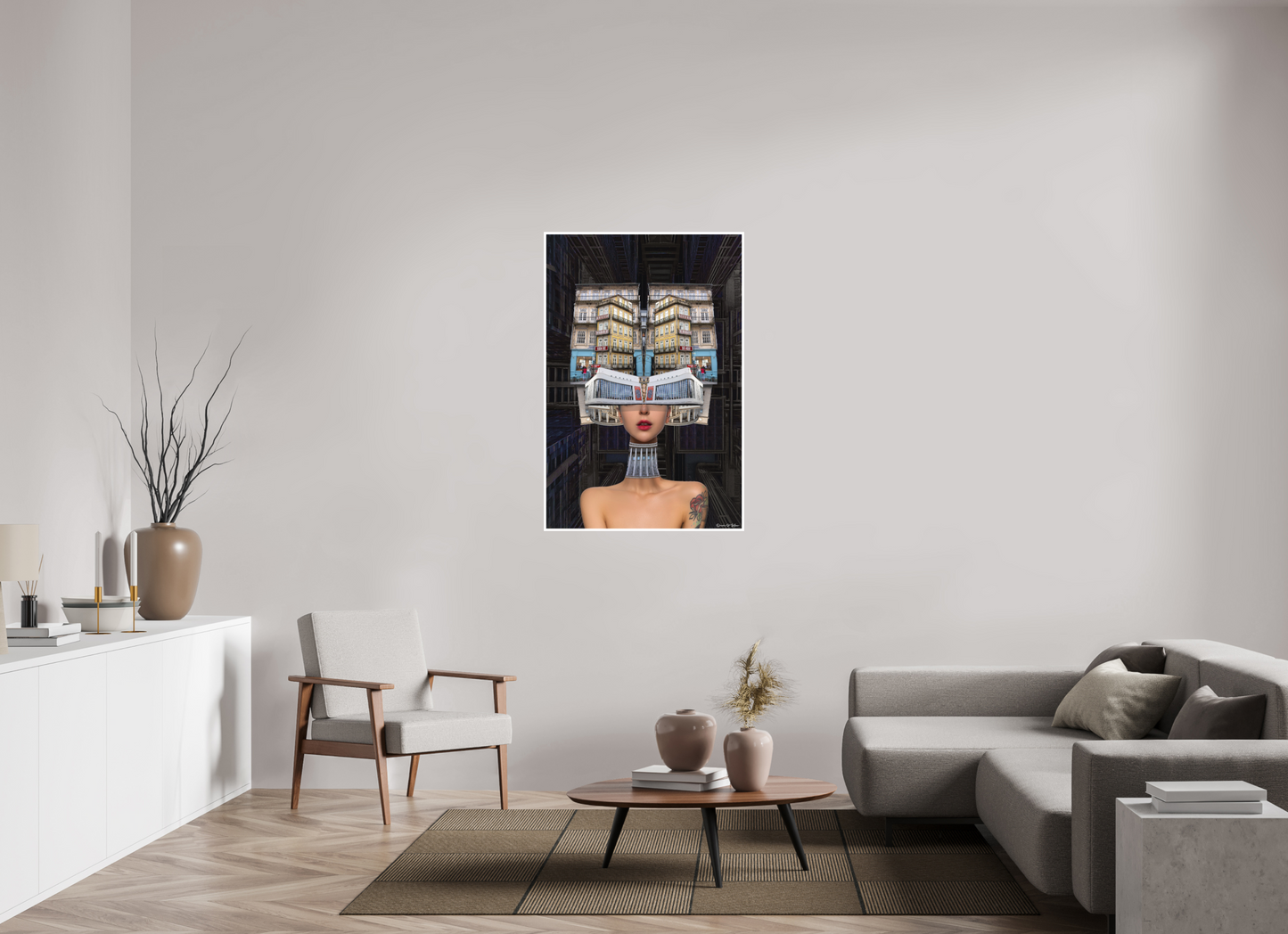 80 x 120,4 cm, Fine Art Print - Hahnemühle Photo Rag - 1 cm Border Miss Porto Fine Art Print - Hahnemühle Photo Rag (City Girls Series)