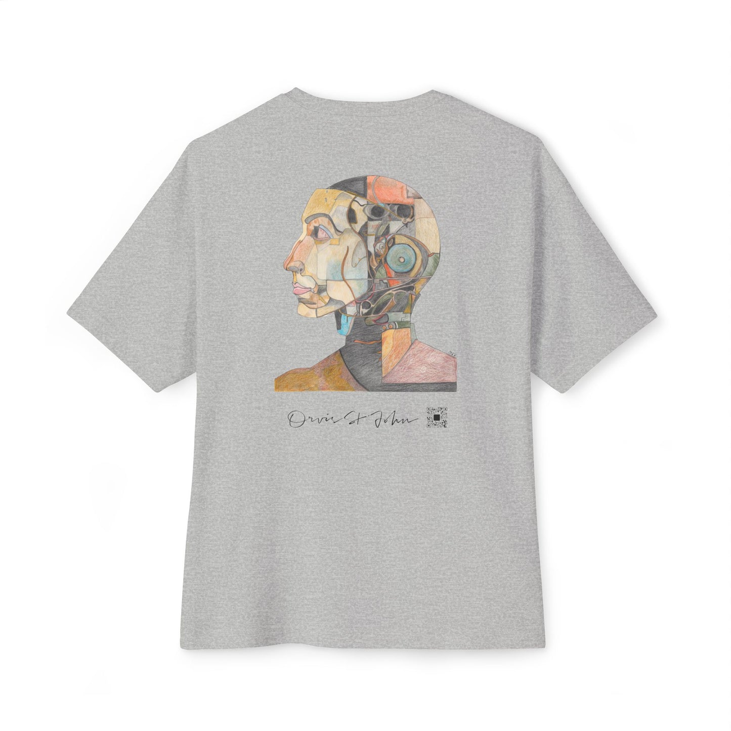 Unisex Oversized Boxy Graphic T-Shirt — „Modified human“ von Orvis St. John