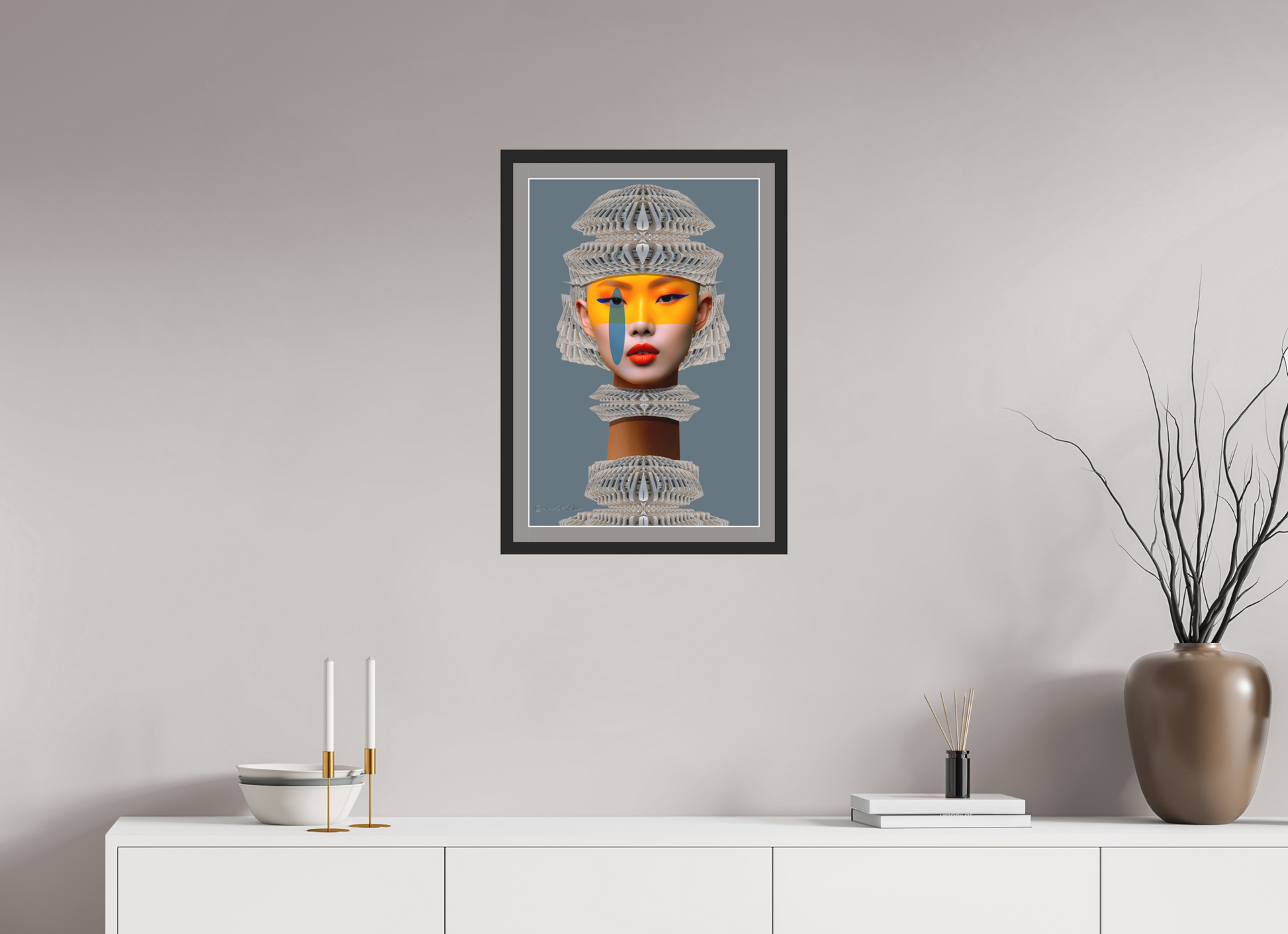 40 x 60 cm, Hamburg 20 mm, dunkelgraues Passepartout 3 cm Miss Hamburg Marco Polo — Framed Fine Art Print | Orvis St. John