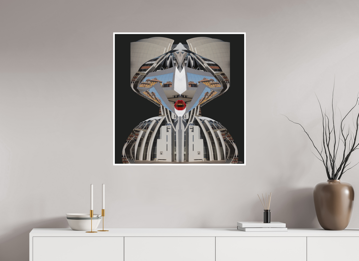 80 x 80 cm, Fine Art Print - Hahnemühle Photo Rag - 1 cm Border Fine Art Print "The Bishop of Rome" — Orvis St. John (Building Portraits)
