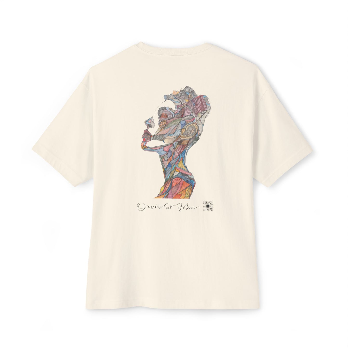 "Gem" Abstract Art Unisex Oversized Boxy T-Shirt - Premium Heavyweight Cotton Tee