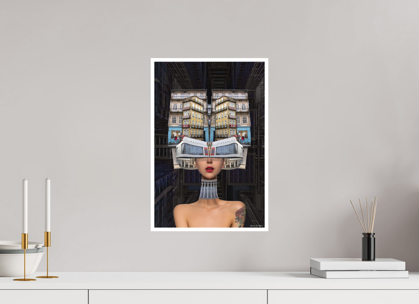 30 x 45,1 cm, Fine Art Print - Hahnemühle Photo Rag - 1 cm Border Miss Porto Fine Art Print - Hahnemühle Photo Rag (City Girls Series)