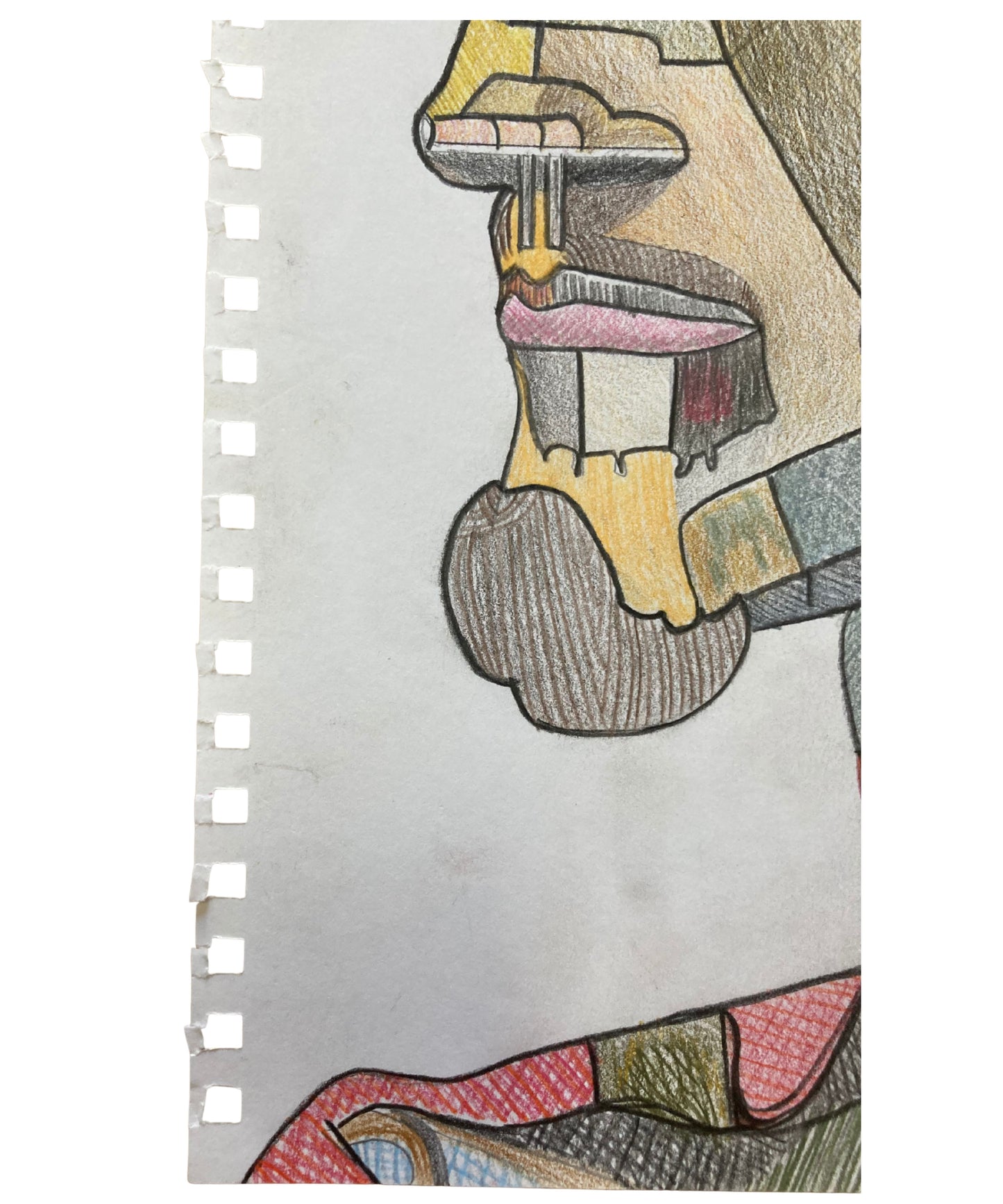 Desmond Jon 35" – Original Abstract Pencil Sketch Portrait by Orvis St. John