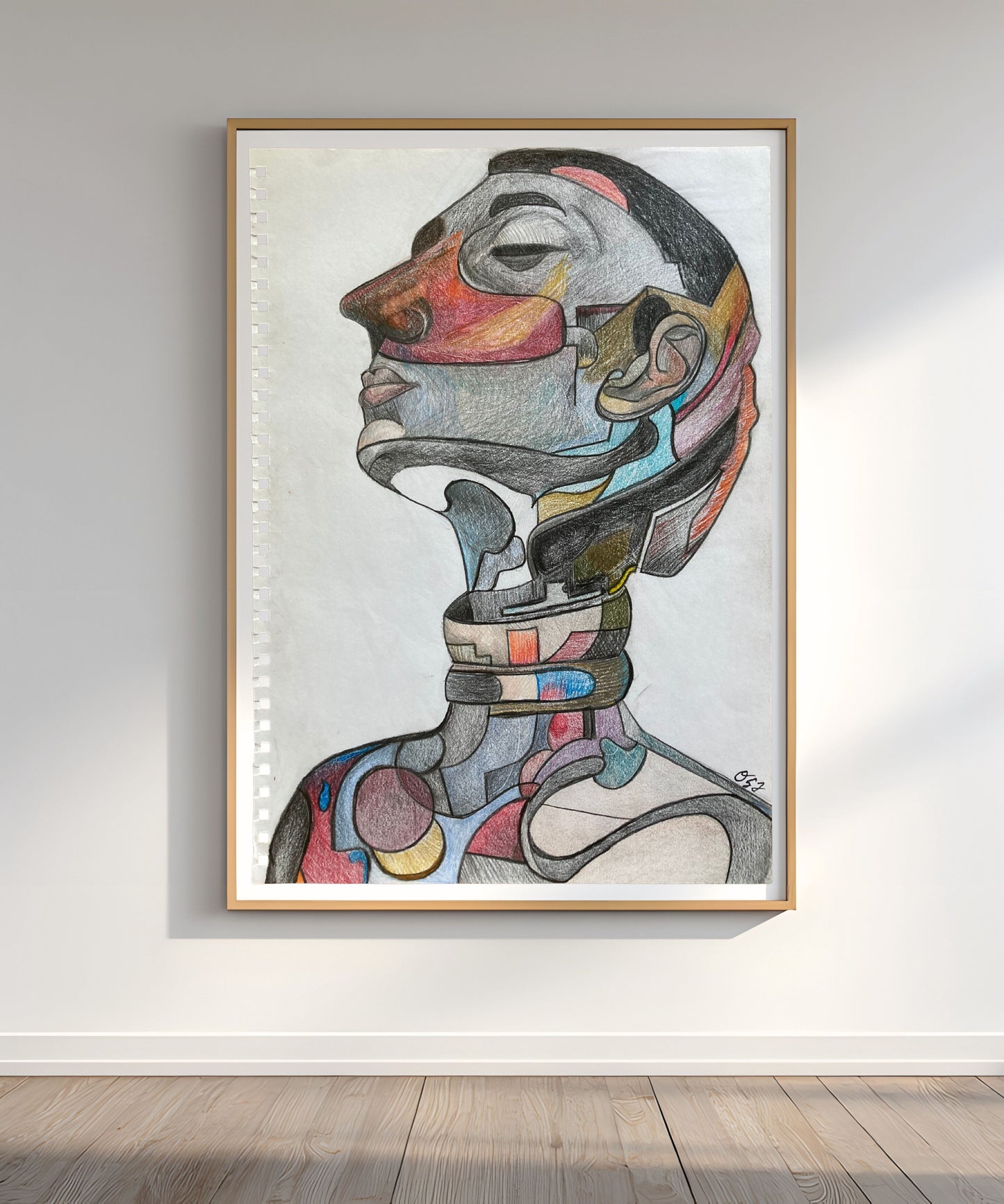 "Romeo" – Original Surrealist Abstract Pencil Drawing by Orvis St. John