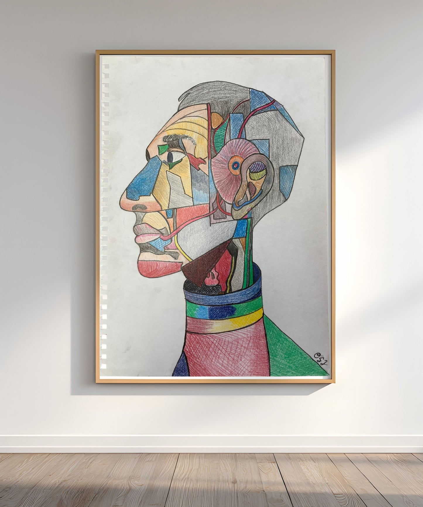 "Senator 7" – Original Abstract Pencil Sketch Portrait by Orvis St. John