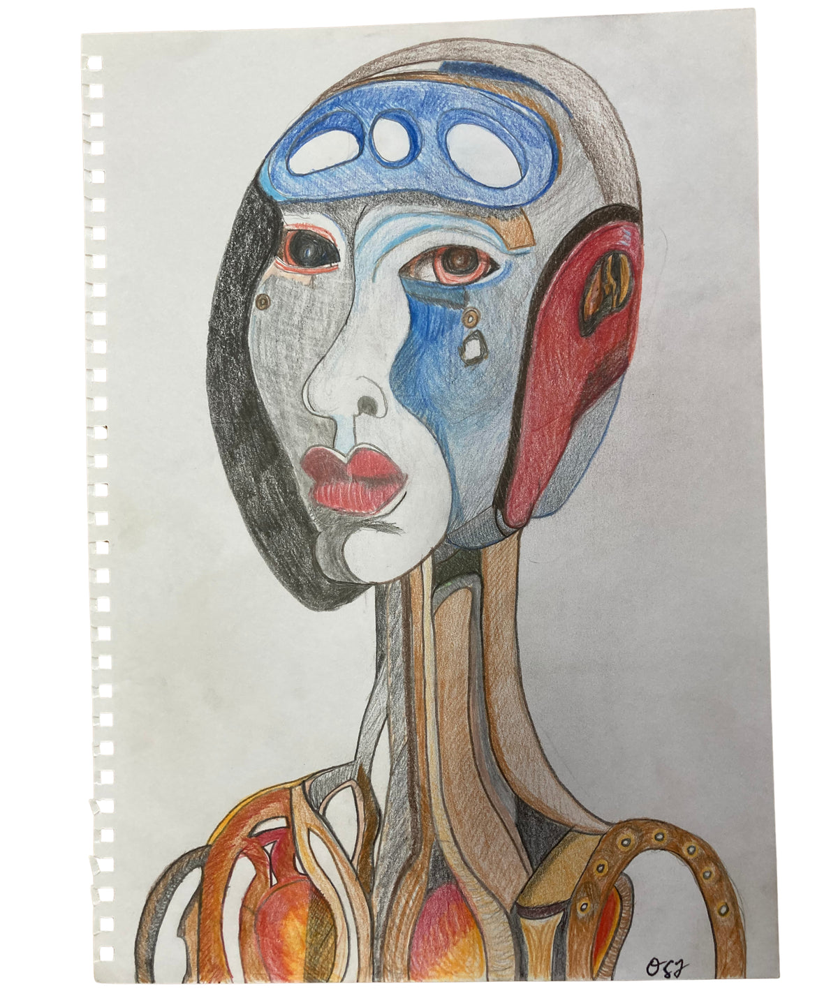 Serial Number CS32 - Original Pencil Drawing, 29.7 × 42 cm (A3), Unframed