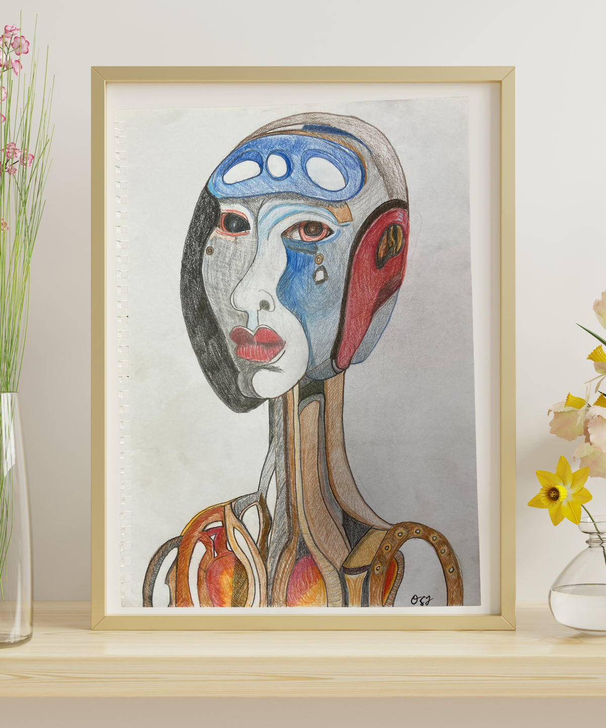 Serial Number CS32 - Original Pencil Drawing, 29.7 × 42 cm (A3), Unframed