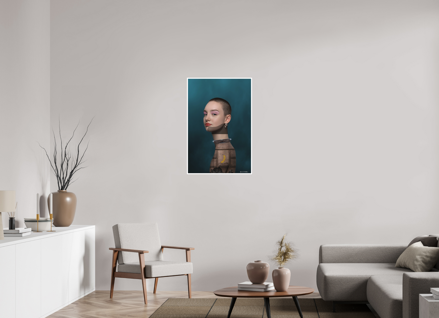 60 x 90 cm, Fine Art Print - Hahnemühle Photo Rag - 1 cm Border Miss Brutalist Berlin – Fine Art Print (City Girls Series)