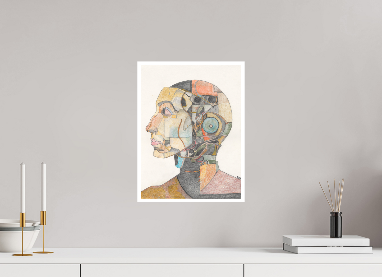 30 x 40 cm, Fine Art Print - Hahnemühle Photo Rag - 1 cm Border Modified Human – Limited Edition Fine Art Print